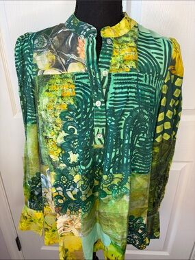 NOEN Patchwork BOHO Abstract Art to Wear Viscose Oversized small